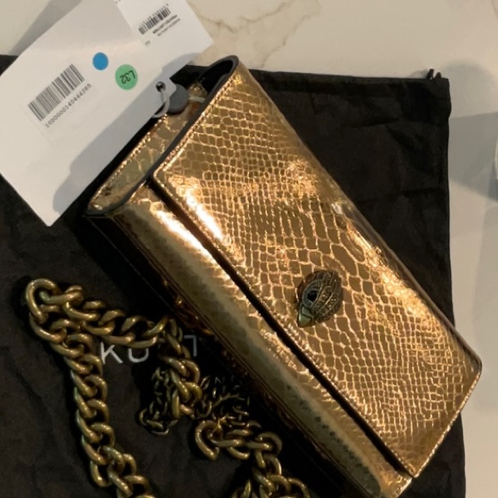 Kurt Geiger Metallic Gold Clutch
